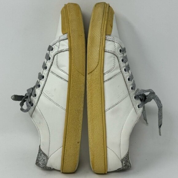 Authentic Saint Laurent leather Sneakers size EU 37/ 7 US - Picture 5 of 11